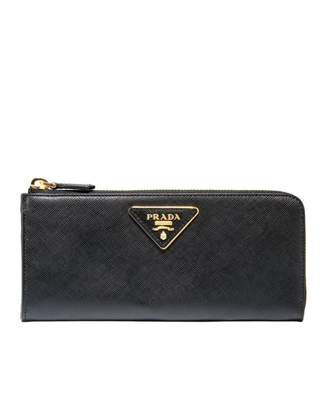 prada saffiano leather continental wallet.